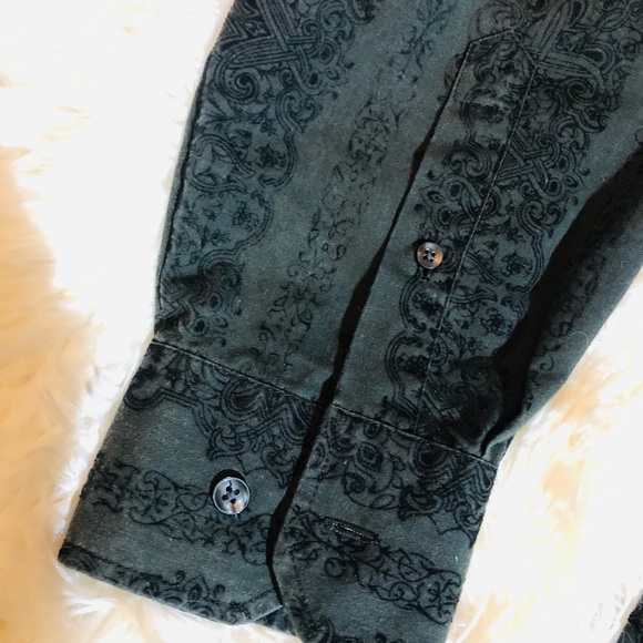 Eighty Eight Platinum, Black Patterned Button down Shirt, Men’s: Size, Medium - Picture 5 of 5